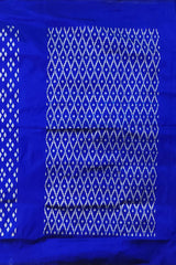 Blue Contemporary Single Ikat Handloom Pochampally Saree