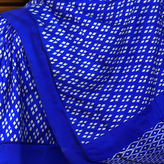 Blue Contemporary Single Ikat Handloom Pochampally Saree