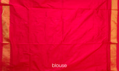 Mustard Yellow and Red Single Ikat Handloom Pochampally Saree