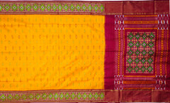 Yellow Pochampally Single Ikat Handloom Saree