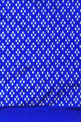 Blue Pochampally Single Ikat Handloom Saree