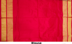 Maroon Pochampally Single Ikat Handloom Saree