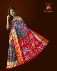 Maroon Pochampally Single Ikat Handloom Saree