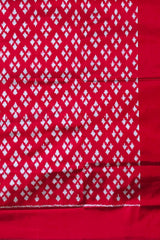 Maroon Maroon Pochampally Single Ikat Handloom Saree