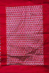 Maroon Maroon Pochampally Single Ikat Handloom Saree