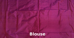 Majenta Pink Pochampally Ikat Saree with Matching Border and Pallu