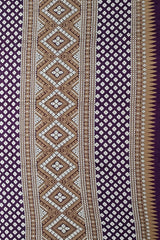 Violet Eri Saree from Assam with Lavender Border and Brown Pallu