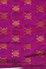 White Modal-Eri Silk Saree with Orange Border