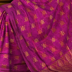 White Modal-Eri Silk Saree with Orange Border