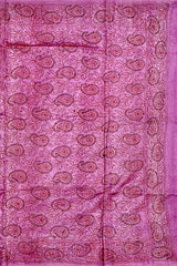 Voilet Tussar Saree with Kanta Work