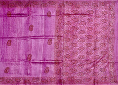 Voilet Tussar Saree with Kanta Work