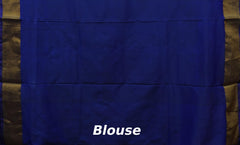 Ramar Blue Uppada Sarees with Royal Blue Border and Gold-Silver Buttas