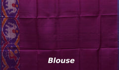 Green Uppada Sarees with Purple Ikat and Flower Motif