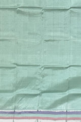 Red Blue Green Multi Colour Mangalagiri Saree with Strips