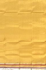 Yellow Grey Red Mangalagiri Saree with Strips