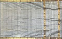 Grey Gold Mangalagiri Saree with Plain Design