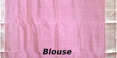 Pink Silver Mangalagiri Saree with Flower Motif