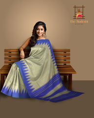 Elaichi Green Arani Temple Br Saree with Thalamboo/Temple Border