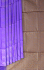 Purple Borderless Soft Silk Saree with Bhutta Motifs