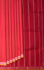 Red and Orange Arni Thread Work Saree