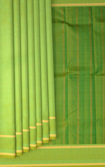 Lime Green Kanchipuram Pure Zari and Handloom Saree with Lime Green Border