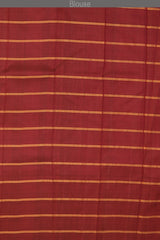 Black Kanchipuram Silk Saree with Checks body with Maroon Tissue Pallu with Silver Zari stripes