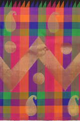 Black Kanchipuram Silk Saree with Plain body with Mango motif geometrical pattern Contrast border and Pink 8 Kol Pallu with seepu rekku