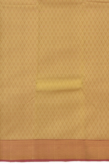 Beige Kanchipuram Silk Saree with Woven on the body with Pink contrast border and Pink Pallu with floral Motif with leaf pattern running across. Intricately designed. Grand