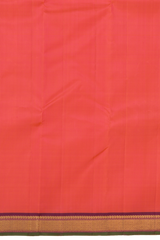 Orange Kanchipuram Silk Saree with Diamond with Mango on the body with Purple contrast border and Seet Mundhi with gatti zari