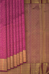 Floral Fantasy in Vaada Malli Purple with Self Borders Pure Silk Saree