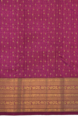 Floral Fantasy in Vaada Malli Purple with Self Borders Pure Silk Saree