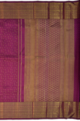 Floral Fantasy in Vaada Malli Purple with Self Borders Pure Silk Saree