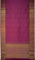 Floral Fantasy in Vaada Malli Purple with Self Borders Pure Silk Saree