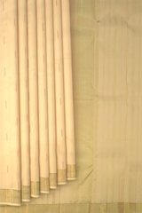 Threadwork Treasures in Off White Pure Silk Saree