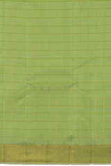 Pista Green Checks Pure Silk Saree with Self Design