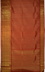 Red Kanchipuram Silk Saree with jacquard diamond design & kamalam motif on the body with self border and kuyil kan, benarspet with varisapet in pallu