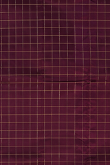 Wine Kanchipuram Silk Saree with checks design on the body with self mayil kann border and pallu - Wine Whisperer