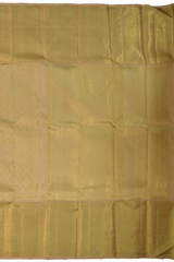 Biege Kanchipuram Silk Saree with motif and jacquard designs on the body with self diamond design with kamalam motif border and diamond and floral grand pallu designs