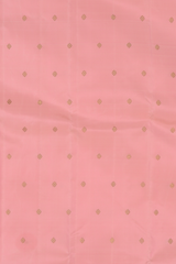 Lotus Pink Kanchipuram Silk Saree with small butta design on the body with intricately designed floral self border and annam, diamond & varisapet designs in pallu