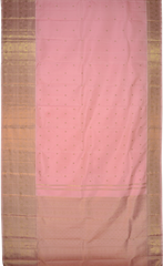 Lotus Pink Kanchipuram Silk Saree with small butta design on the body with intricately designed floral self border and annam, diamond & varisapet designs in pallu