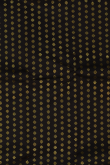 Black Kanchipuram Silk Saree with vertical chakram butta, brocade design on the body with red contrast border and rope design with red threadwork pallu