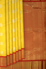 Sunlit Glory in Yellow and Red Kanchipuram Silk Saree