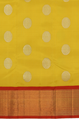 Sunlit Glory in Yellow and Red Kanchipuram Silk Saree