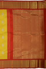 Sunlit Glory in Yellow and Red Kanchipuram Silk Saree