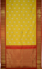Sunlit Glory in Yellow and Red Kanchipuram Silk Saree