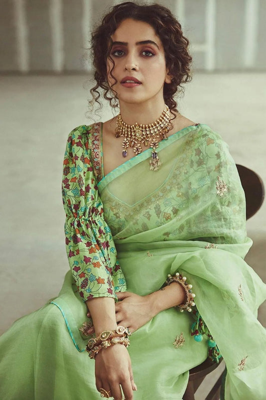 Saree Blouse Designs Inspired by Sanya Malhotra for a Stunning Look