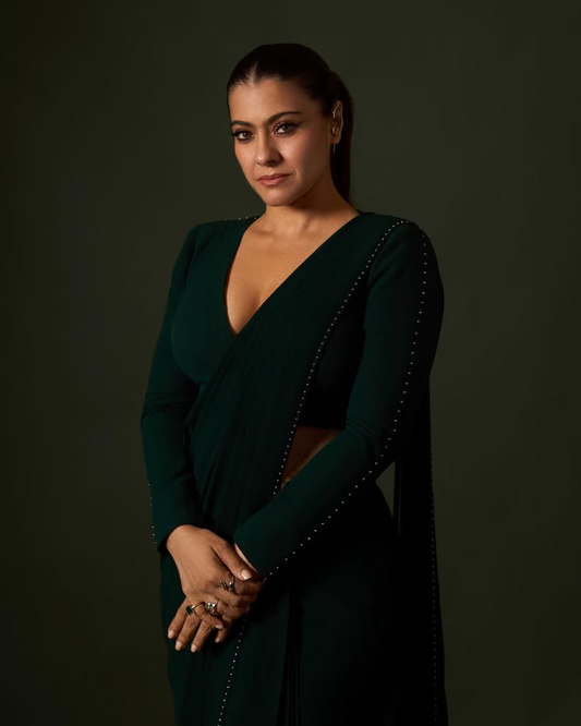 Kajol’s Bottle-Green Saree Look Is Pure Fashion Goals