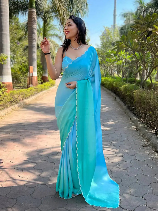 Effortless Summer Elegance: Flowing Sarees in Calm Colors