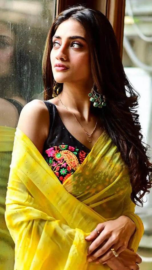 Saree Blouse Goals: Nussrat Jahan’s Iconic Style Moments