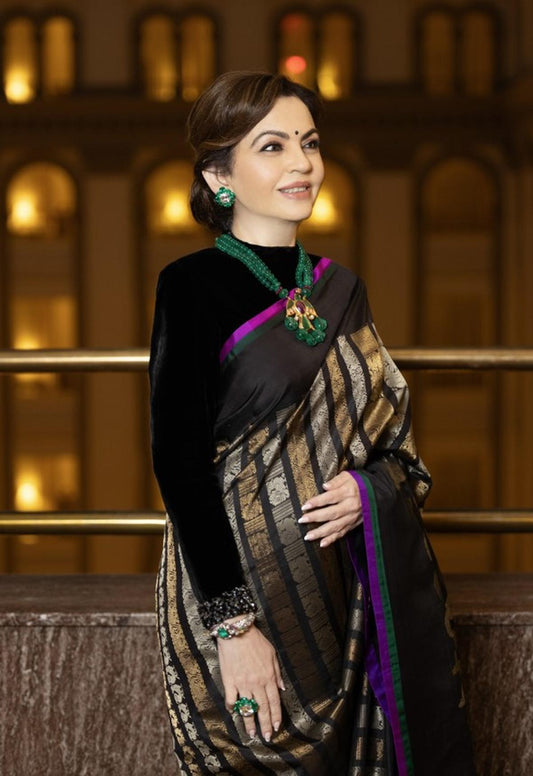 Adorned in Traditional Kanchipuram Silk Saree, Nita Ambani Highlights Indian Craft at President-elect Trump's Reception